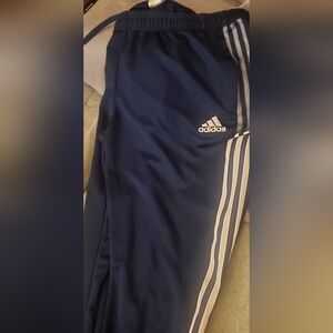 Adidas Navy jogging pants with Iconic Three Stripes Women's, Never worn.